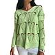 Women's Lotus pullover, cotton, openwork knitting, green. Pullover Sweaters. SIBERIA COOL (knitting & painting) (Siberia-Cool). Online shopping on My Livemaster.  Фото №2