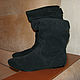  Demi-season suede black boots 40. Vintage shoes. bu-tik-1. Online shopping on My Livemaster.  Фото №2