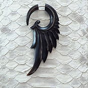 Украшения handmade. Livemaster - original item Single earring: from the horn of a Buffalo Wing 2. Handmade.