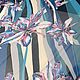 Сетка с цветочным принтом и полоской. Ткани. Итальянские ткани Gontess. Ярмарка Мастеров.  Фото №4