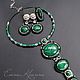 Necklace made of natural malachite and rock crystal. Necklace. Elena Crappie - Bags and jewelry. My Livemaster. Фото №6
