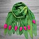 Copy of Women's felted scarf "My spring", Scarves, Khmelnitsky,  Фото №1