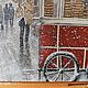 Зима в Стамбуле. Продавец симитов. Картины. Ирина Феоктистова. Картины с Душой.. Ярмарка Мастеров.  Фото №5