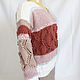 Вязаный свитер с V образным вырезом. Свитеры. Knit by Heart - Вязаная одежда 富. Интернет-магазин Ярмарка Мастеров.  Фото №2