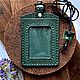  Бейдж-картхолдер "Emerald Shine". Картхолдер. Shwidshop. Интернет-магазин Ярмарка Мастеров.  Фото №2