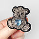 Order Brooch made of beads Teddy Bear with a heart, brooch bear. Zveva. Livemaster. . Brooches Фото №3