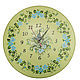 Clock with painting, ' Spring'. Watch. painting and decoupage from Marina (sovaj). My Livemaster. Фото №4