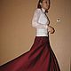 Wool floor-length skirt Bordeaux, warm, Skirts, Tashkent,  Фото №1