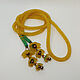Lariat Orchid made of yellow beads. Lariats. CvetlanaCm (avtorbiju). Online shopping on My Livemaster.  Фото №2
