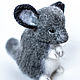 Chinchilla Tosha. Fulled (felted) wool. Felted Toy. Lilija Gracheva. Wool House. toys.. Online shopping on My Livemaster.  Фото №2