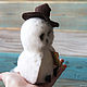 Owl Hedgehog sitting Harry Potter. Stuffed Toys. ToysMari (handmademari). Ярмарка Мастеров.  Фото №5