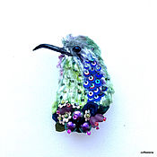 Украшения handmade. Livemaster - original item Brooch-portrait of a Hummingbird. Brooch-bird. Handmade.