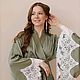 Заказать Пеньюар Премиальный "Олива". DRESSART Модный Дом Анны Ивановой (dressartcouture). Ярмарка Мастеров. . Халаты Фото №3
