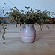 Керамическая ваза бело-розового цвета. Вазы. Керамическая мастерская NUN.KI. Интернет-магазин Ярмарка Мастеров.  Фото №2
