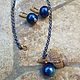 Set of BLUE SILK-Earrings and pendant of cotton pearls. Jewelry Sets. arisha-jewerly (arisha-jewerly). Online shopping on My Livemaster.  Фото №2