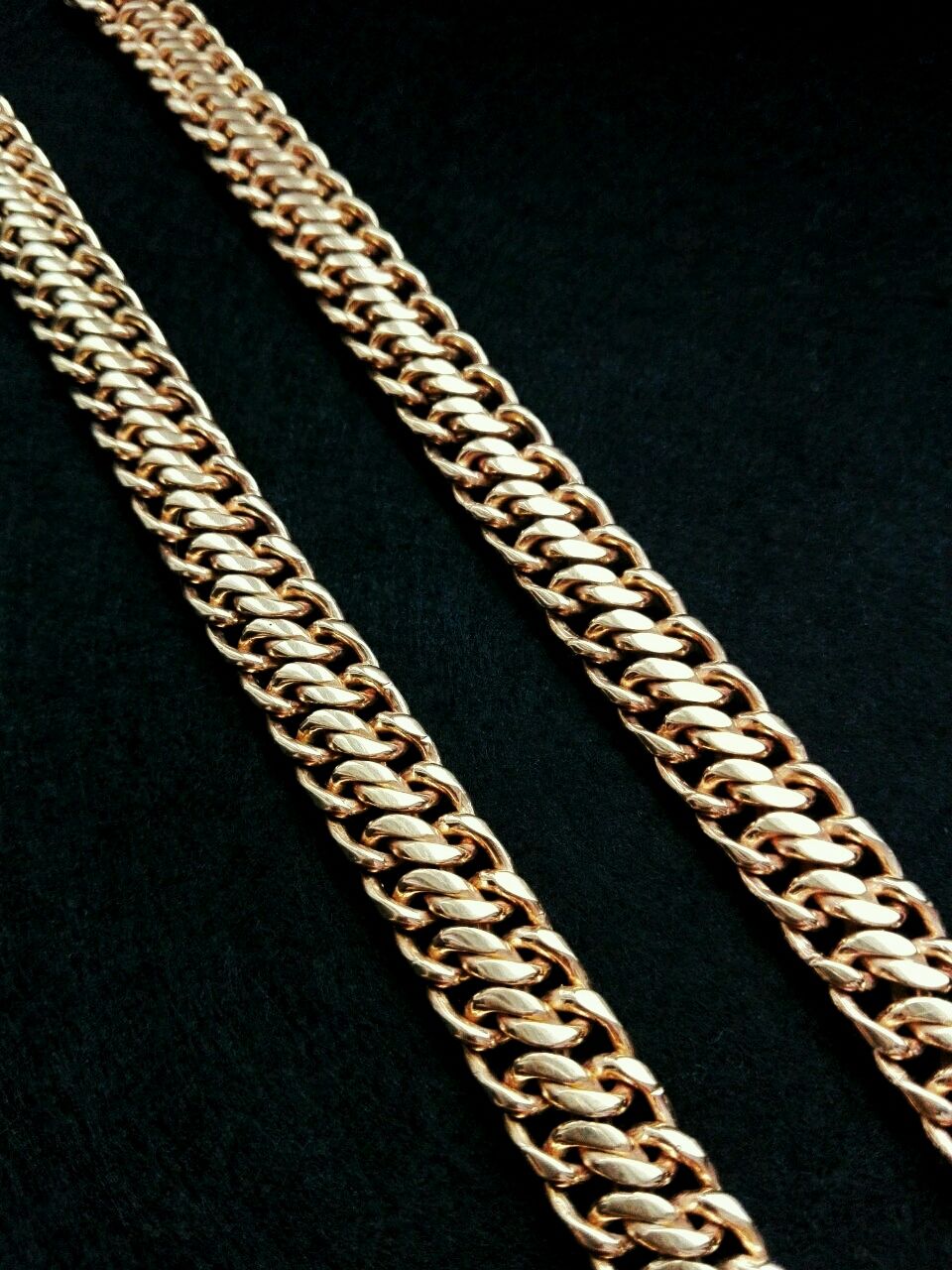 Золотая цепь мужская двойное панцирное плетение