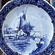 Винтаж: Тарелка коллекционная настенная винтажная: Delft. Тарелки винтажные. Антиквариат & Винтаж. Интернет-магазин Ярмарка Мастеров.  Фото №2