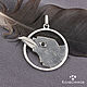 Silver pendant Black Raven (silver, obsidian), Pendants, Yaroslavl,  Фото №1