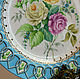 Order The painted porcelain.Plate 'a Bouquet of roses'. Frida Gots. Livemaster. . Plates Фото №3