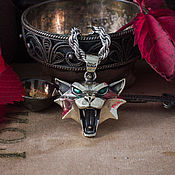Украшения ручной работы. Ярмарка Мастеров - ручная работа Cat Pendant. The Medallion Of The Witcher. The Witcher silver silver. Handmade.