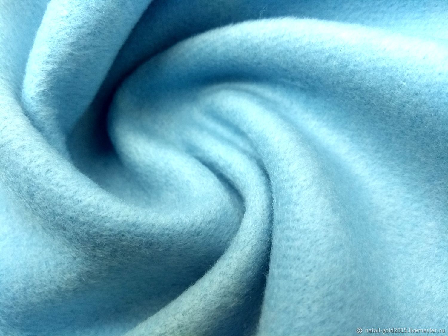 Голубая пальтовая ткань