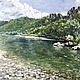 Oil painting Landscape River and mountains. impressionism. Pictures. Ирина Димчева. My Livemaster. Фото №5