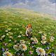 Painting In the meadow of Daisies and a girl oil on Canvas. Pictures. KapustinaArt. Online shopping on My Livemaster.  Фото №2