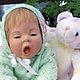 Drowsy baby by Donna RuBert Collectible porcelain doll, Vintage doll, Munich,  Фото №1