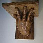 Для дома и интерьера handmade. Livemaster - original item Carved wall console shelf Right Hand, ash. Handmade.