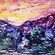 Painting mountain landscape sunset 'Waterfall Energy'. Pictures. Russian Oil Paintings. My Livemaster. Фото №6