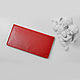 Order Genuine leather mirror wallet (red). EZCASE - Leather Design Studio. Livemaster. . Wallets Фото №3
