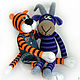 Zebra-shaped capricorn (knitted goat, goat). Stuffed Toys. GALAtoys. My Livemaster. Фото №4
