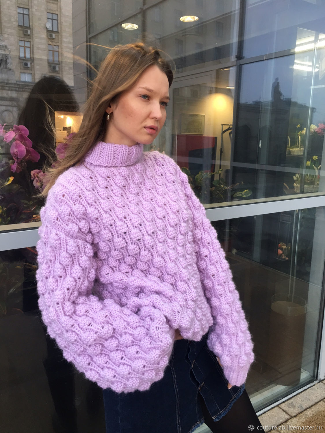 purple sweater