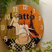 Часы в детскую Сказочный домик,роспись стекла