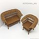 Wicker furniture for dolls - armchair and sofa - doll miniature. Doll furniture. kotomka-nv. My Livemaster. Фото №4