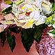 Oil painting Evening peonies white and pink peonies in a round vase. Pictures. Zabaikalie. My Livemaster. Фото №6