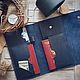 Order Sequoia Big Blue Leather Travel Wallet. Mox workshop. Livemaster. . Purse Фото №3