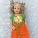 Dress 'Orange'. Dresses. Helena. I knit for kids.. Online shopping on My Livemaster.  Фото №2