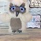 Owl from white mink natural fur. Stuffed Toys. Holich_toys. Online shopping on My Livemaster.  Фото №2