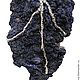 Necklace of beads with azurite "Birch Leaf". Necklace. Elena Karaseva. Bisernyj eksklyuziv. Интернет-магазин Ярмарка Мастеров.  Фото №2