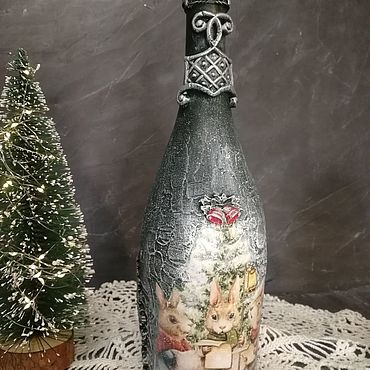 Елочка из конфет и шампанского - 65 фото