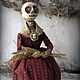Скелет миссис Beatrice Tracey. Интерьерная кукла. Мир кукол Лоры Пинтсон. Ярмарка Мастеров.  Фото №4