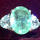 Кольцо с крупным изумрудом без обработки 2.04ct, 925, Кольца, Москва,  Фото №1