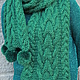 Set knitted Forest Nymph, knitted scarf, knitted dressing, Headwear Sets, Minsk,  Фото №1