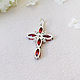 Order Silver cross with cubic Zirconia. 925 sterling silver. Zoloto Master. Livemaster. . Cross Фото №3