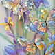 Заказать Весна... бабочки...ирисы -картина на шелке объемная, трехслойная. Светлана Логинова. Ярмарка Мастеров. . Картины Фото №3