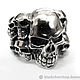  Кольцо из серебра Group of Skulls TKR32-01. Кольца. Blacksilver. Интернет-магазин Ярмарка Мастеров.  Фото №2