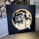 Картина для интерьера с поталью и текстурной пастой Луна. Картины. Картины Регины Куюковой. Ярмарка Мастеров.  Фото №5