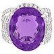 Заказать Кольцо аметист (15.5 ct), цирконы, р.18,0 серебро 925 пробы. Кольца. Комплекты. Серьги. Браслеты.. Ярмарка Мастеров. . Кольца Фото №3