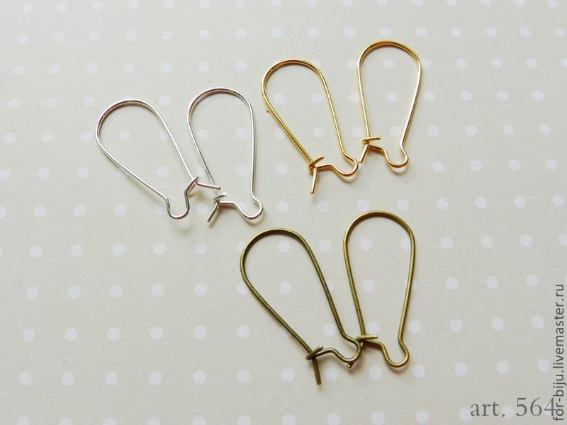 Earring Loops For Gold Ref 564 Online On Livemaster With Earring Loops Are Silver Gold Bronze Size 21 14 Mm Wire